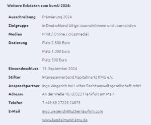 Eckdaten des kumU 2024