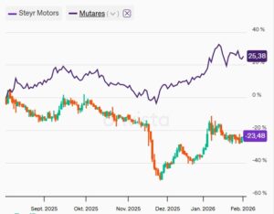 Letzte 6 Monate: Mutares +25%, Steyr -23%